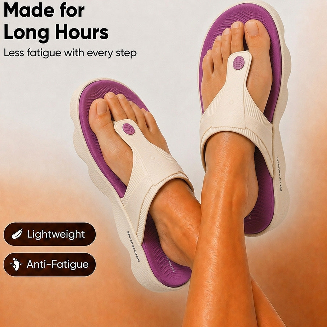 Doctor Bersache Newly Launched Orthopedic Comfort Slipper & Flip-Flop for Women | Diabetic Friendly | Extra Cushioning | Arch Support | Pain purple -DS119 .