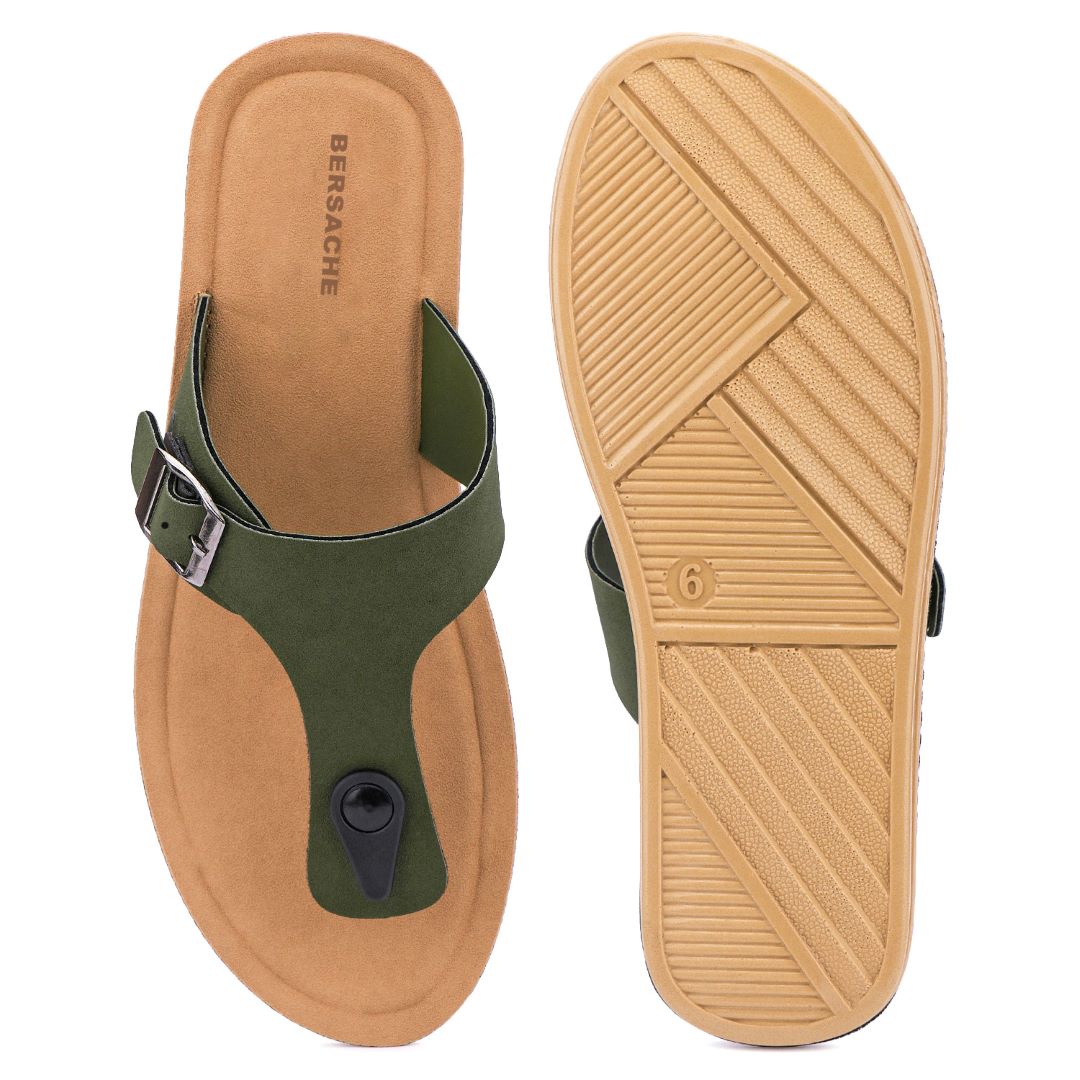 Bersache Extra Soft Classic Casual with Regular wear with Ultra Soft & Flexibility Technology Slipper For Women's & Girl's-Green-6258