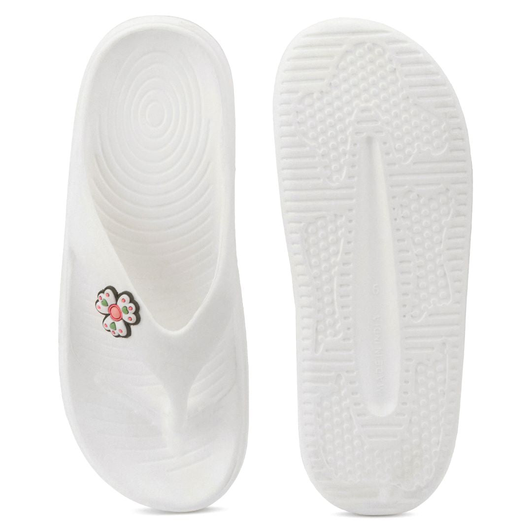 Bersache Extra Soft Classic Casual with Regular wear with Ultra Soft & Flexibility Technology Sandals for Women's-(6298-White).