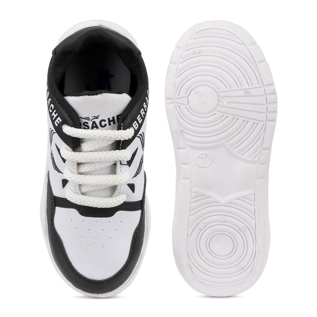 Bersache Casual Sneaker shoe for Kids|Soft Cushioned Insole,Slip-Resistance Casuals For Kids - Black-6278.