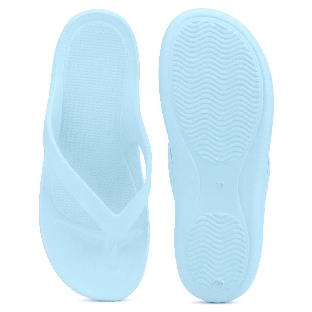Bersache Extra Soft Classic Casual with Regular wear with Ultra Soft & Flexibility Technology Slipper For Women's & Girl's-(6252-Sky-Blue)
