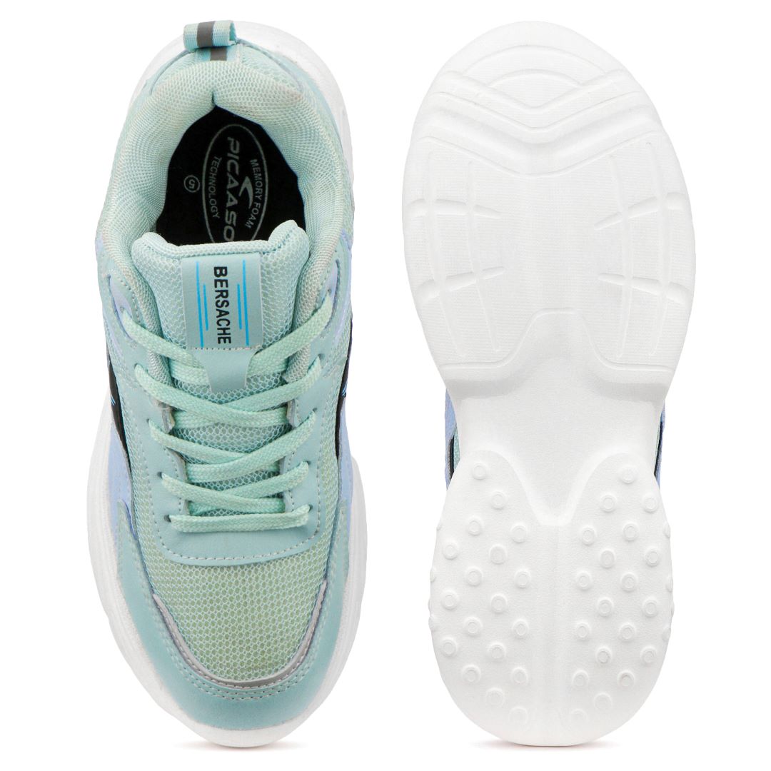 Bersache Premium Sports ,Gym, Trending Stylish Running Colour Changing shoes for Women (8104-Blue)