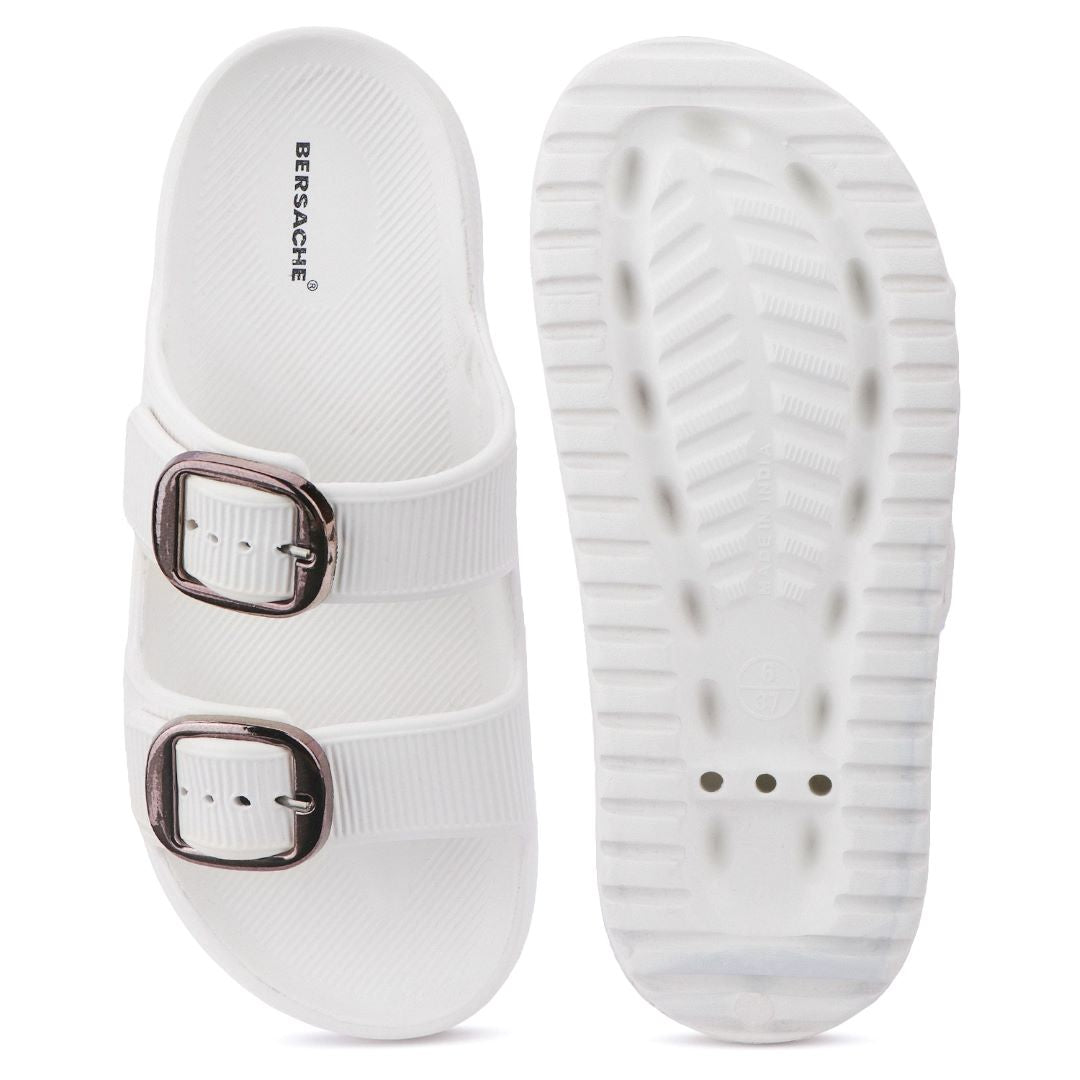 Bersache Extra Soft Classic Casual with Regular wear with Ultra Soft & Flexibility Technology Sandals for Women's-(6294-White).