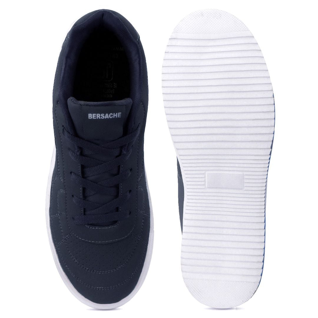 Bersache Casual Sneaker shoe for Men| Soft Cushioned Insole , Slip-Resistance Casuals For Men (Dark-Blue-8121)