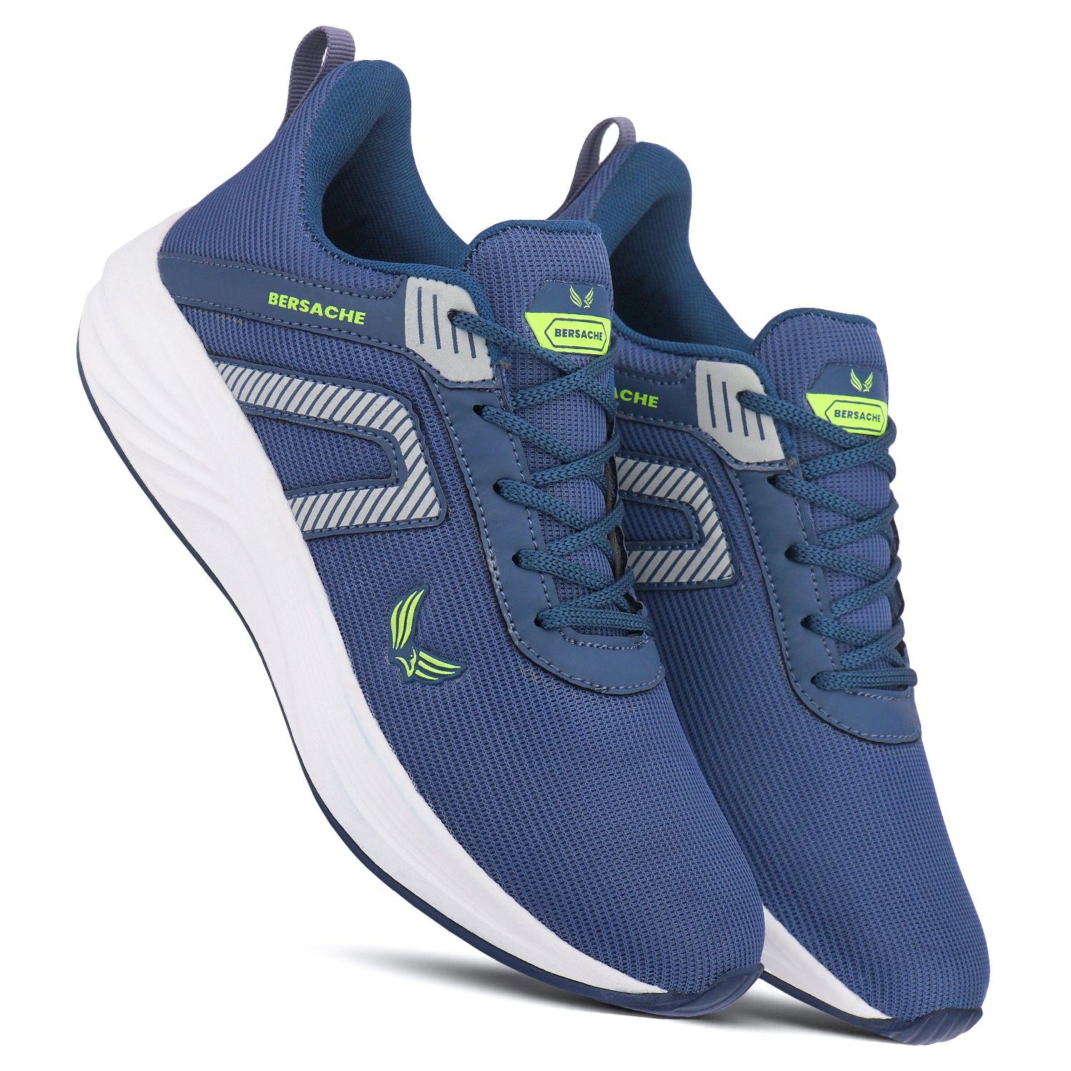 Bersache Lightweight Casual Sneaker Shoes For Men Blue-8081
