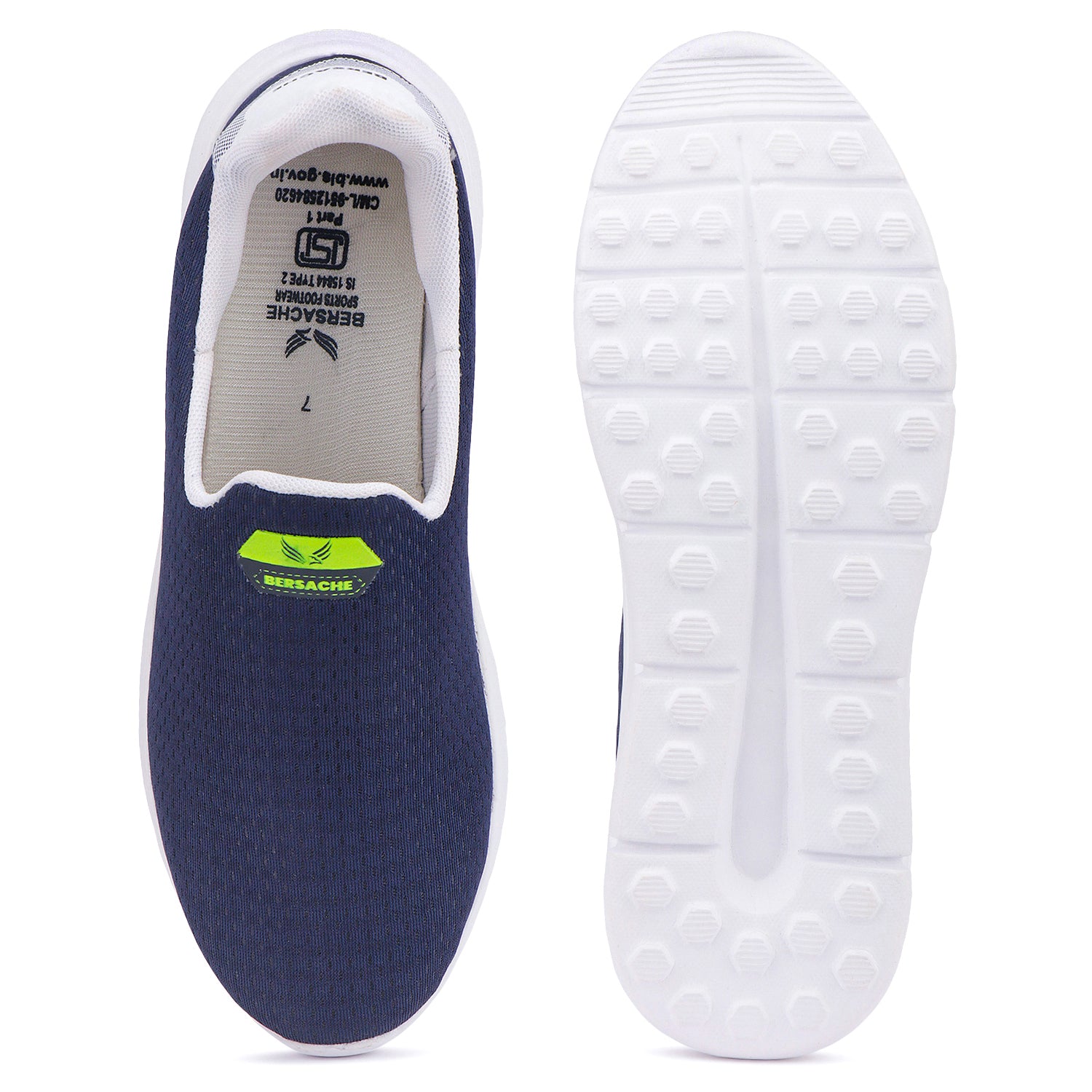 Bersache Lightweight Casual Sneaker Shoes For Men Blue-8071