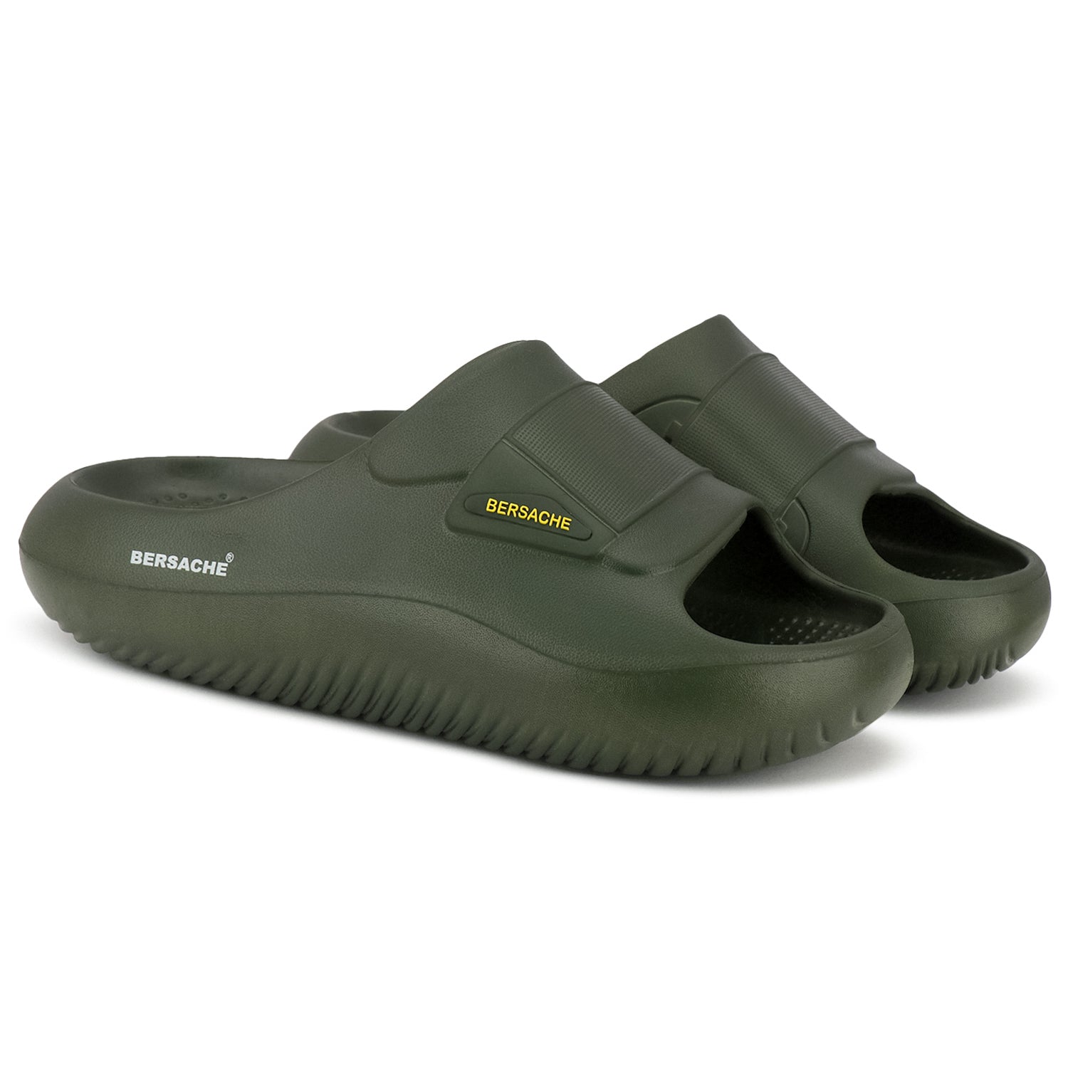 Bersache Extra Soft Classic Casual with Regular wear with Ultra Soft & Flexibility Technology Sandals for Men's-(6281-Green)