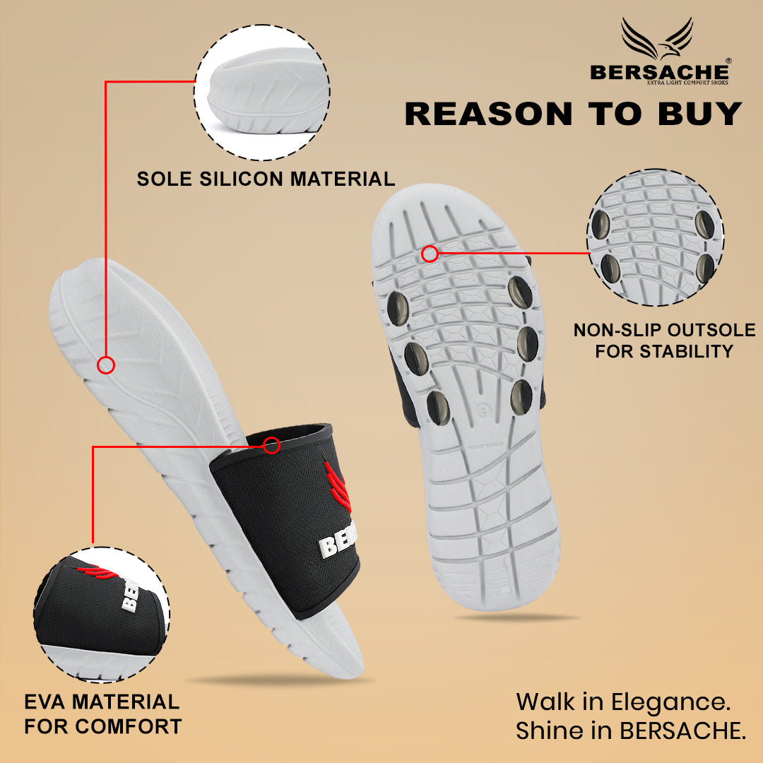 Bersache Extra Soft Classic Casual with Regular wear with Ultra Soft & Flexibility Technology Sandal For Men's(White-6328).
