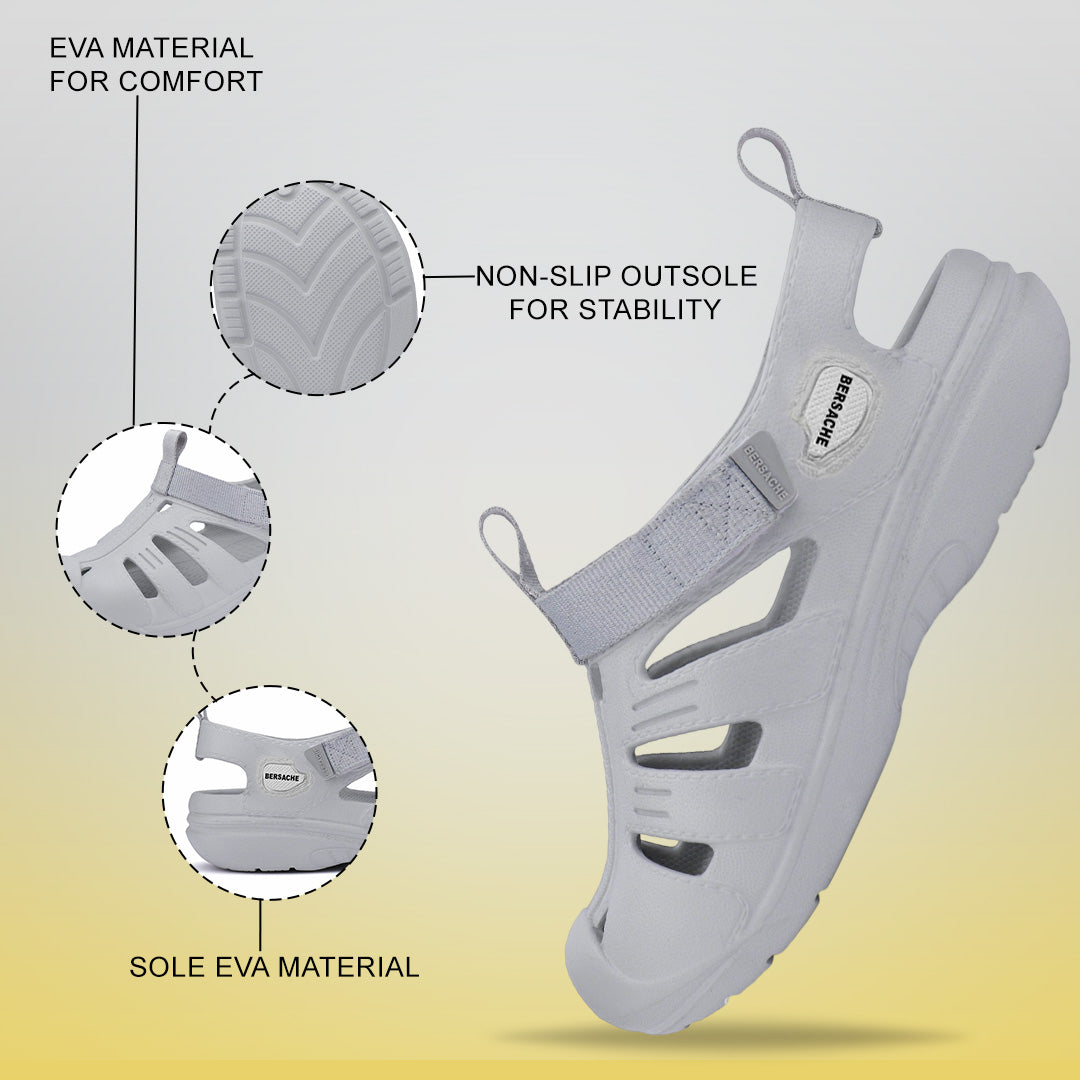 Bersache Extra Soft Classic Casual with Regular wear with Ultra Soft & Flexibility Technology Sandal For men's & boy's-6264-Grey