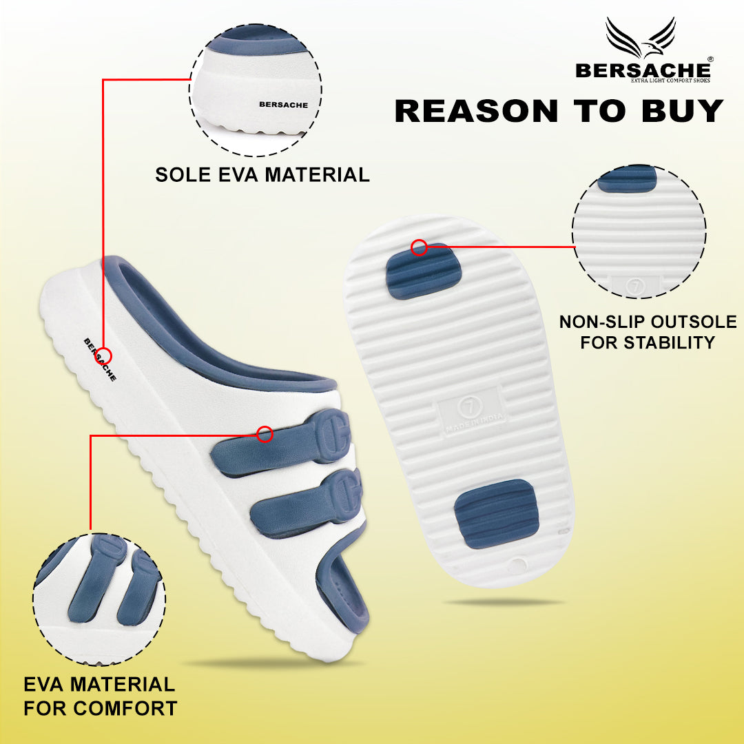 Bersache Extra Soft Classic Casual CHAPPAL with Regular wear with Ultra Soft & Flexibility Technology Sandal for Kids's - White-6320.