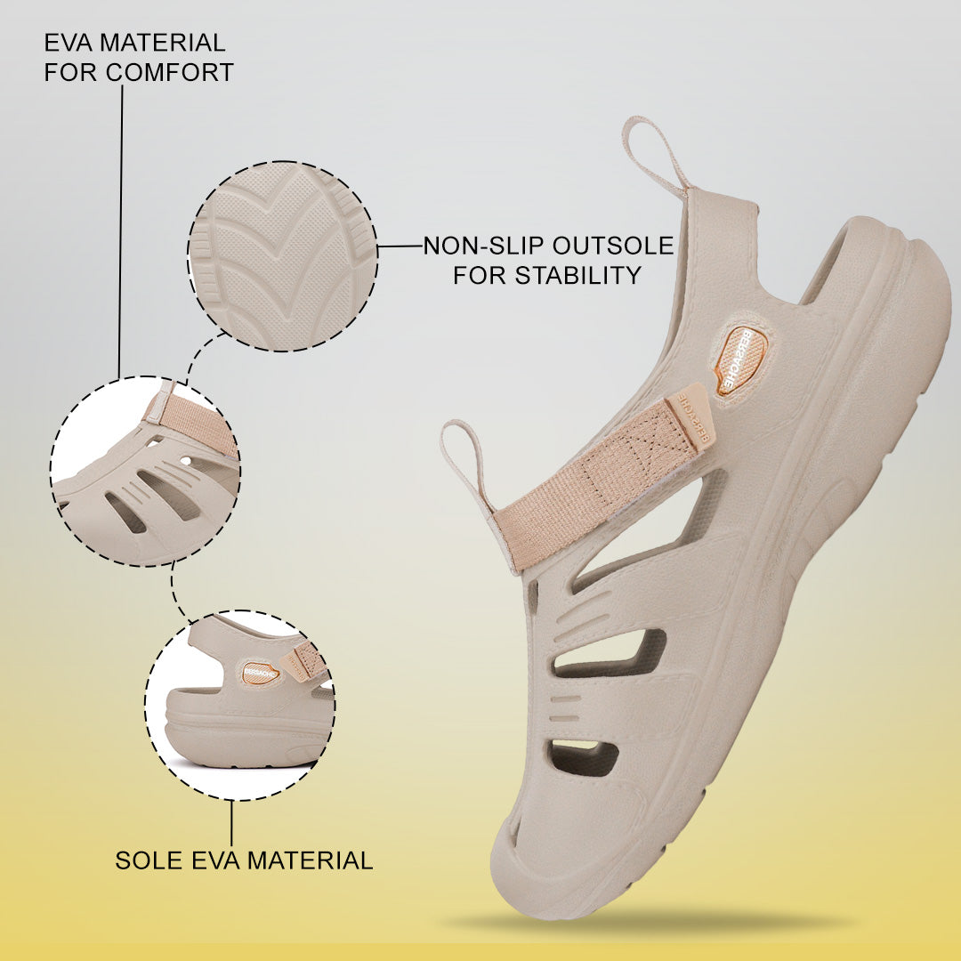 Bersache Extra Soft Classic Casual with Regular wear with Ultra Soft & Flexibility Technology Sandal For men's & boy's-6263-Beige
