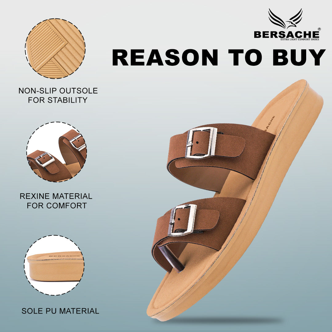 Bersache Extra Soft Classic Casual with Regular wear with Ultra Soft & Flexibility Technology Flip-Flop for Women's & Girl's (6261-Dark-Brown)