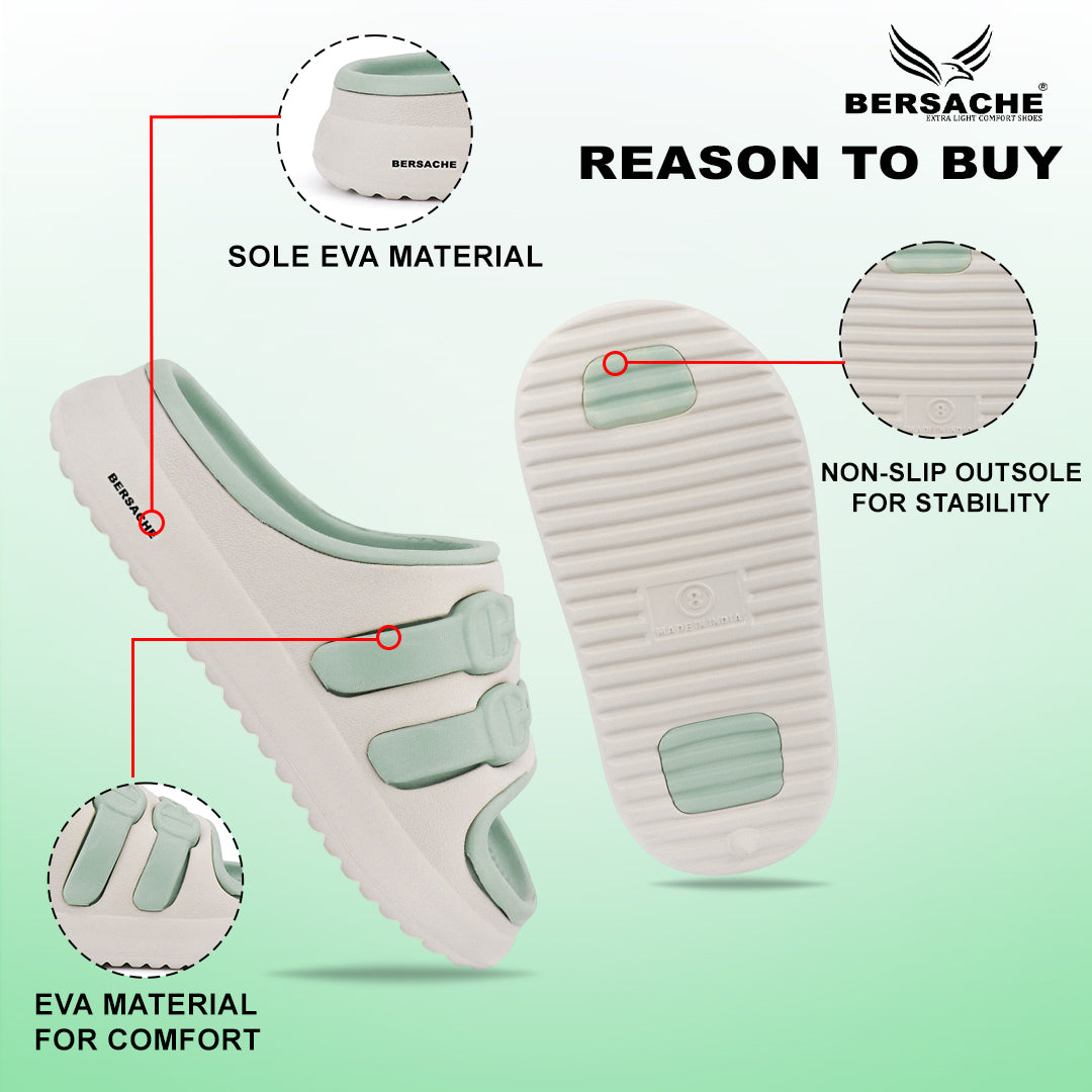 Bersache Extra Soft Classic Casual CHAPPAL with Regular wear with Ultra Soft & Flexibility Technology Sandal for Kids's - Green -6321.