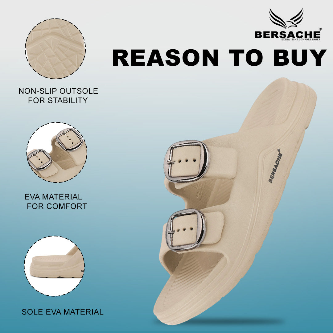 Bersache Extra Soft Classic Casual CHAPPAL with Regular wear with Ultra Soft & Flexibility Technology Slippers for Men's-(6283-Beige)