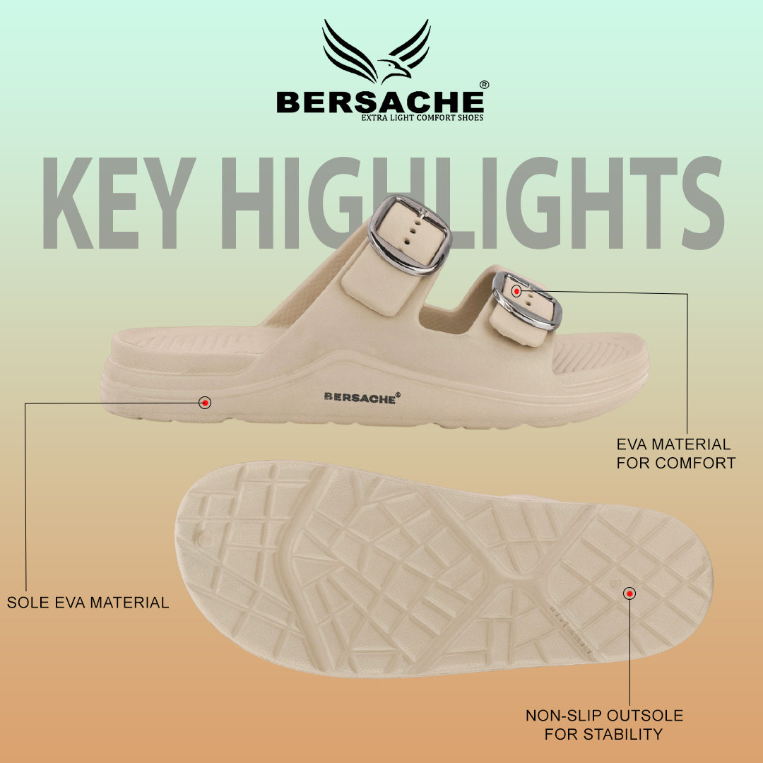Bersache Extra Soft Classic Casual with Regular wear with Ultra Soft & Flexibility Technology Flip-Flop for Men's-(6283-Beige)