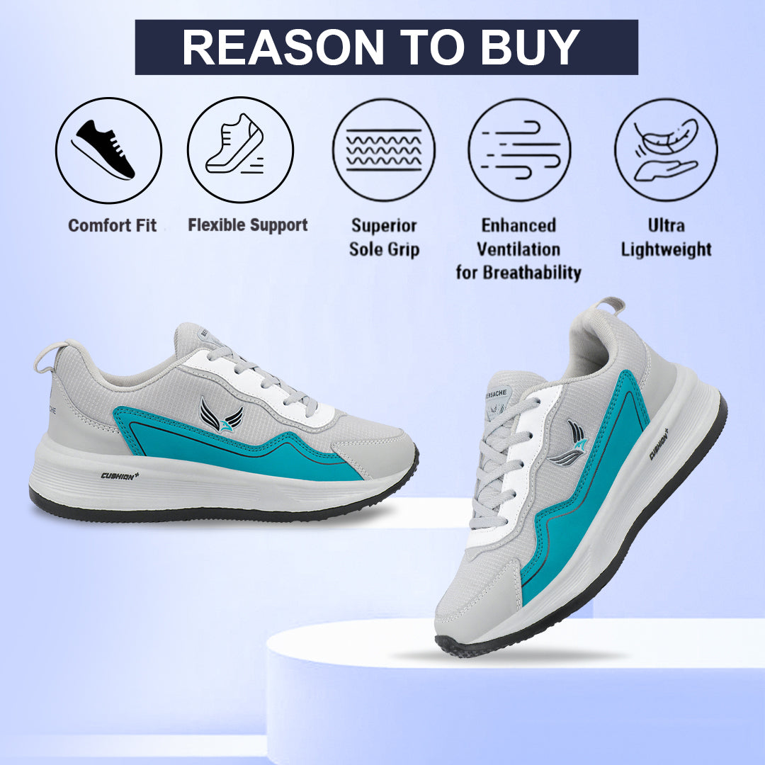Bersache Premium Sports ,walking,Gym,cricket, Trending Running Shoes For Men's (Green-8145)