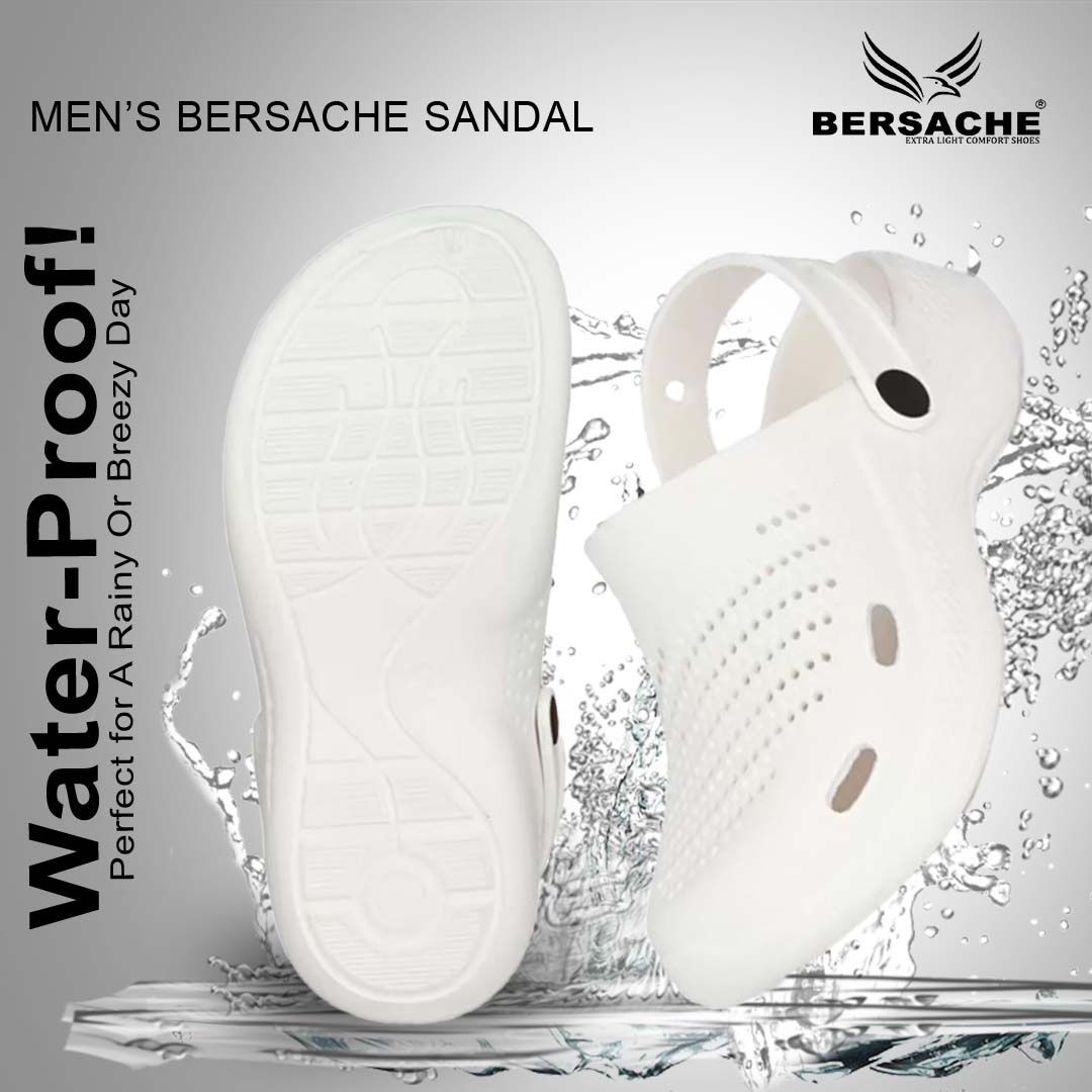 Bersache Extra Soft Classic Casual with Regular wear with Ultra Soft & Flexibility Technology Sandal For Men's & Boy's-(White-6010)