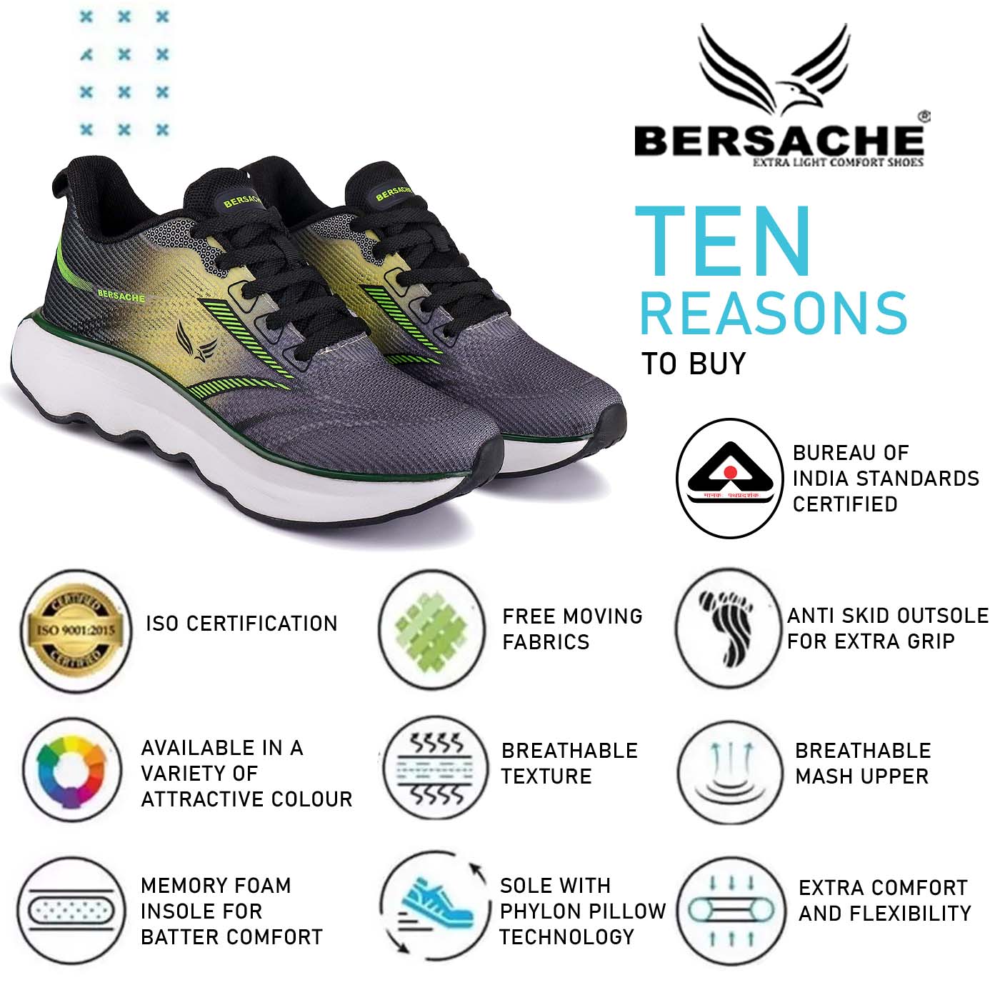 Bersache Sneaker, Loafers ,Casual With Extra Comfort Sneakers For Men (9173-Black)