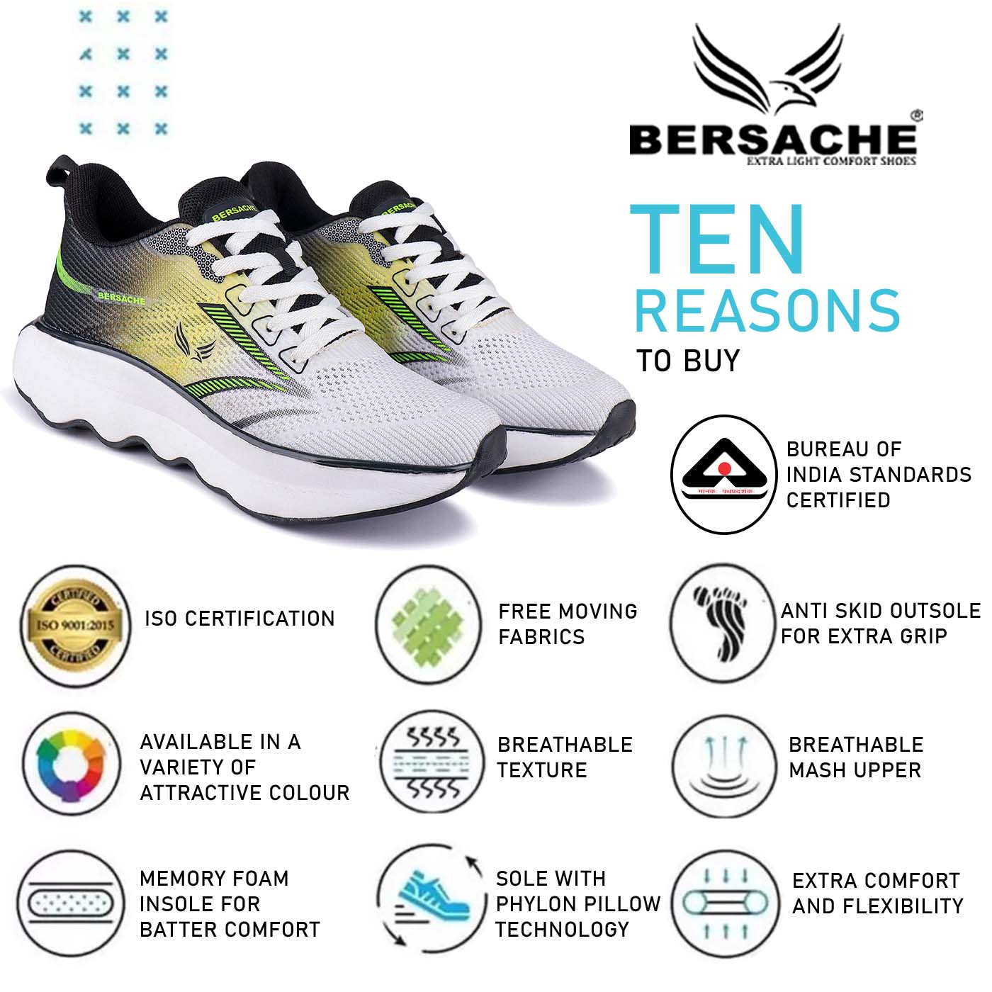 Bersache Sneaker, Loafers ,Casual With Extra Comfort Sneakers For Men (9175-Grey)