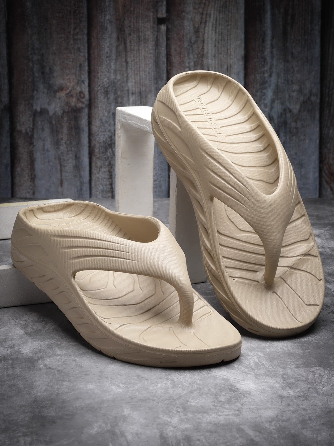 Bersache Extra Soft Classic Casual with Regular wear with Ultra Soft & Flexibility Technology Slipper for Men's & Boy's-Beige-6095