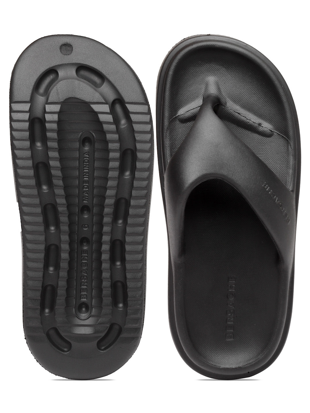 Bersache Extra Soft Classic Casual with Regular wear with Ultra Soft & Flexibility Technology Slipper For women's/Girl's-(6109-Black)