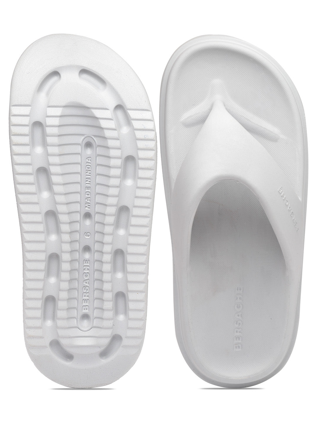 Bersache Extra Soft Classic Casual with Regular wear with Ultra Soft & Flexibility Technology Flip-Flop For women's/Girl's-(6108-White)