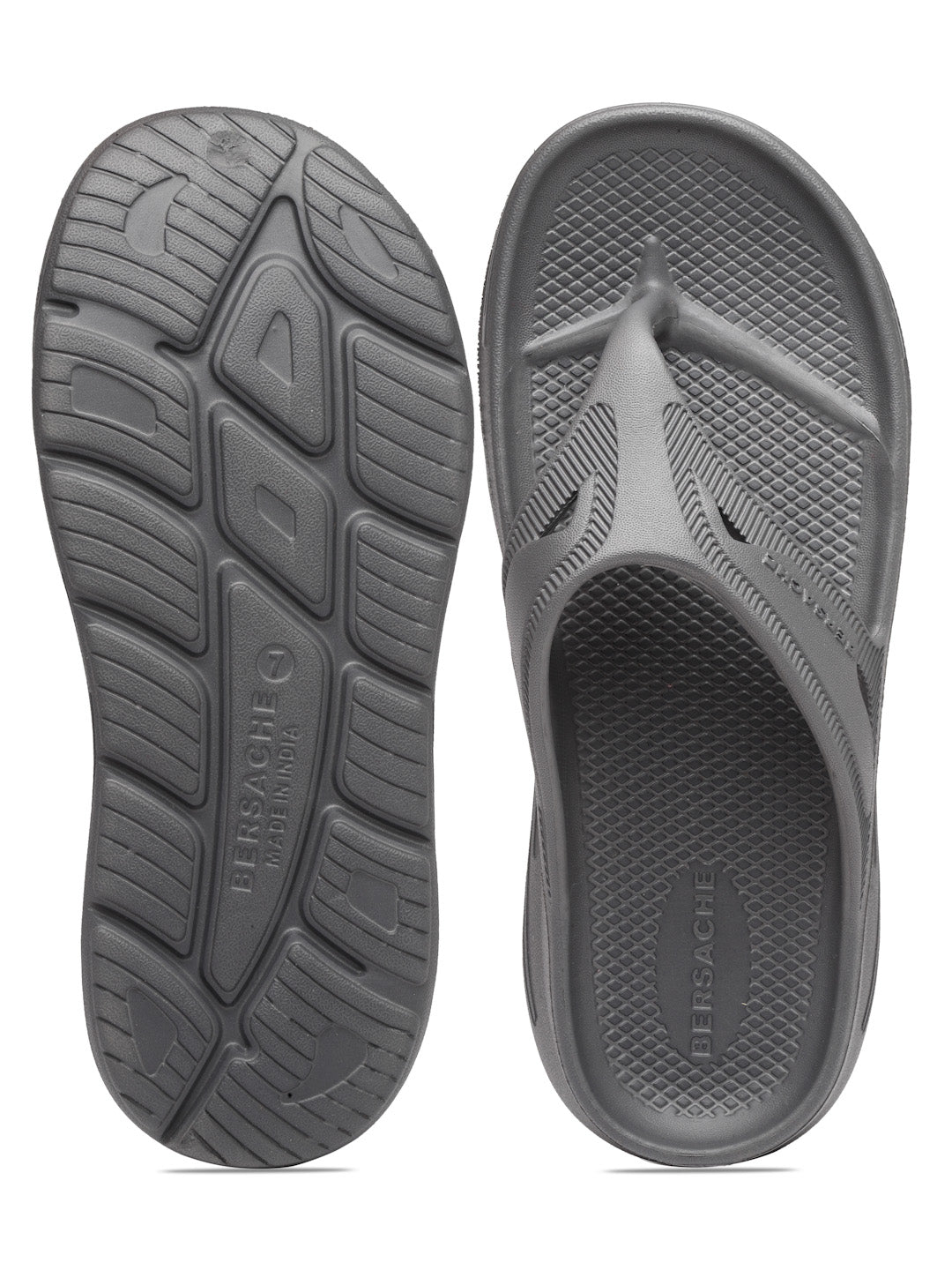 Bersache Extra Soft Classic Casual with Regular wear with Ultra Soft & Flexibility Technology Slipper for Men's & Boy's -Grey-6122