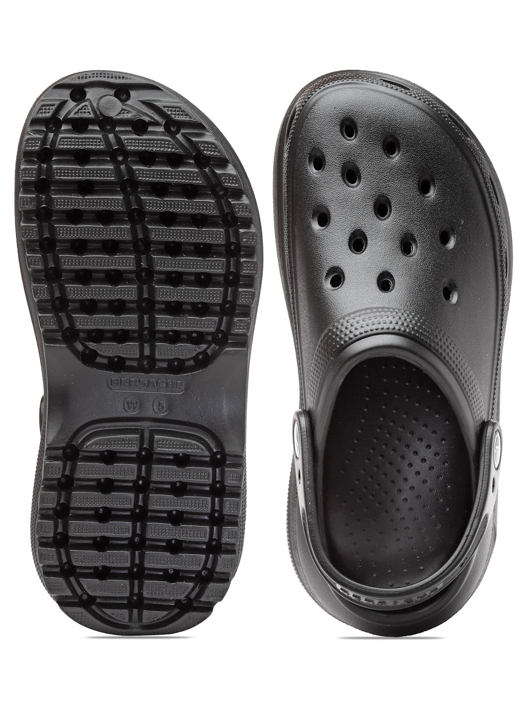 Bersache Extra Soft Classic Casual with Regular wear with Ultra Soft & Flexibility Technology Clog's For Women's/Girl's-Black-6130