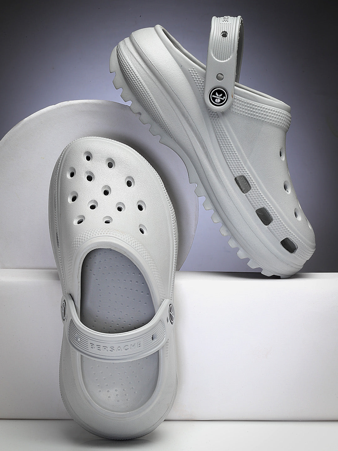 Bersache Extra Soft Classic Casual with Regular wear with Ultra Soft & Flexibility Technology Clog's For women's/Girl's-Grey-6128