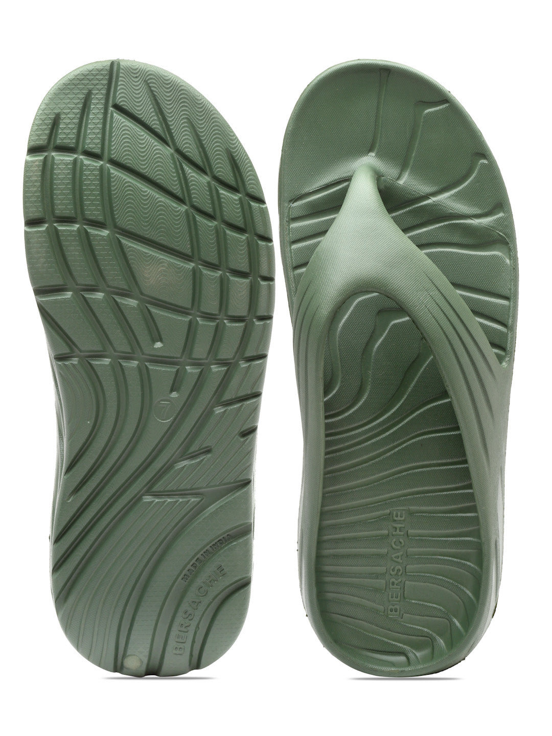 Bersache Extra Soft Classic Casual with Regular wear with Ultra Soft & Flexibility Technology Slipper for Men's & Boy's-Green-6099