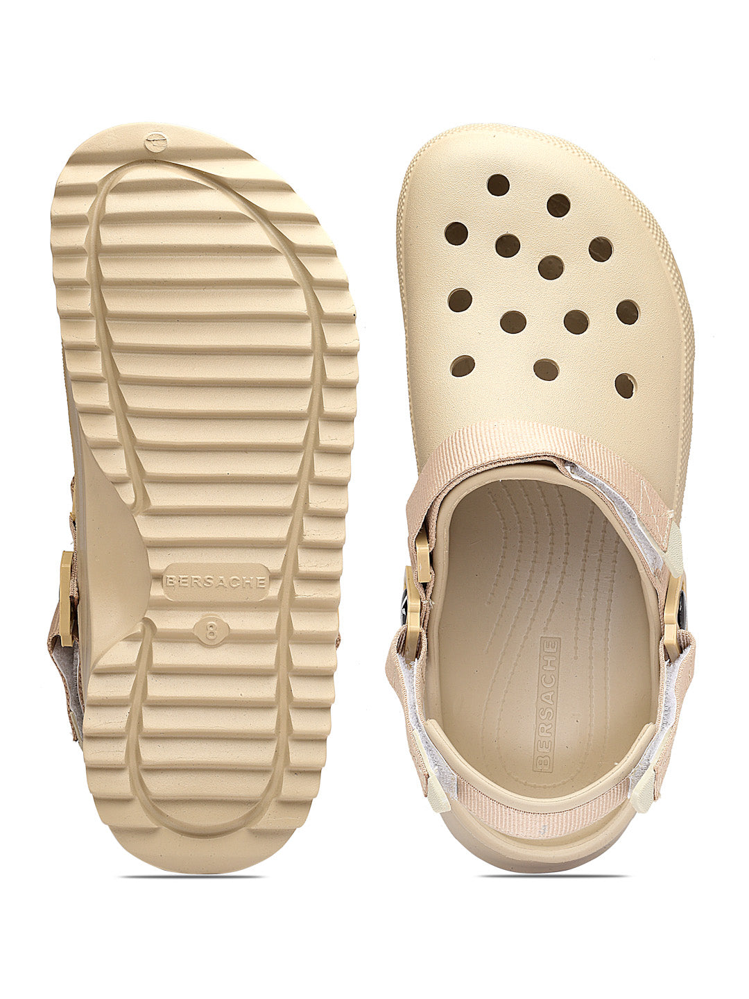 Bersache Extra Soft Classic Casual with Regular wear with Ultra Soft & Flexibility Technology Clog's for Men's & Boy's (6135-Beige)