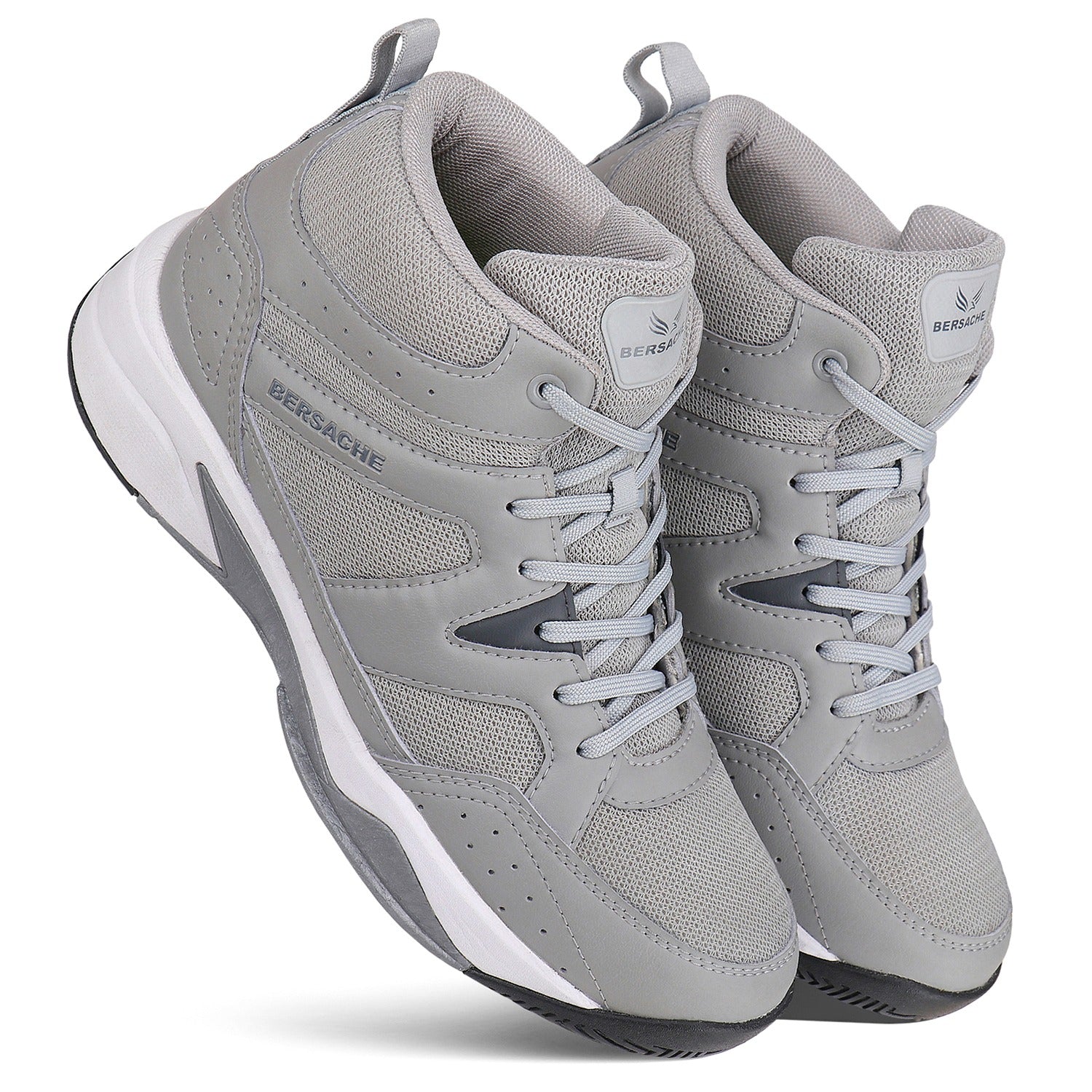 Bersache Sports Running Shoes For Men (Grey-9069)