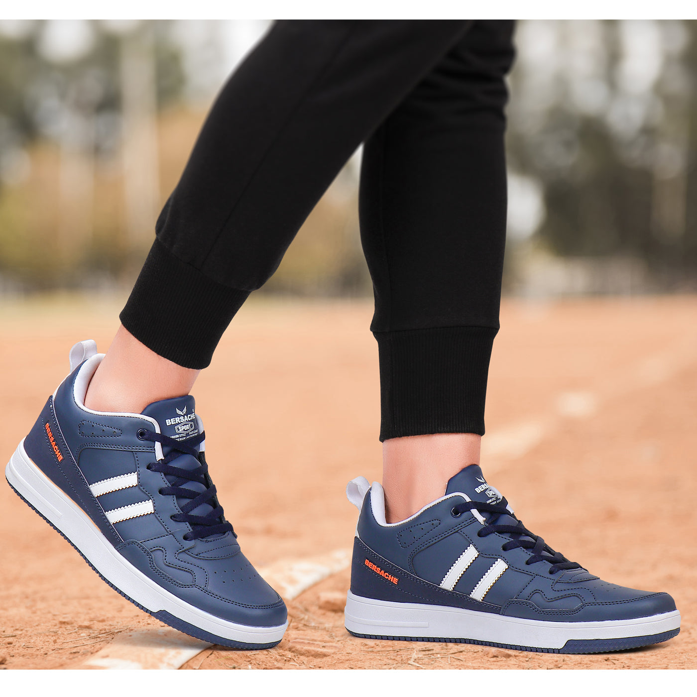Bersache Lightweight Casual Sneaker Shoes For Men Blue-9055