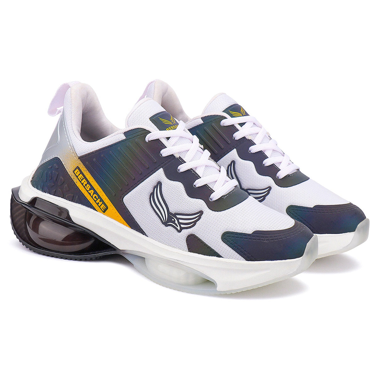 Bersache Casual Sneaker shoe for Men| Soft Cushioned Insole , Slip-Resistance Casuals For Men (Blue-White-9209)