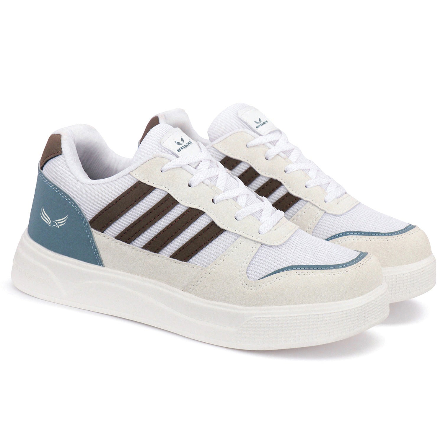 Bersache Casual Sneaker shoe for Men| Soft Cushioned Insole , Slip-Resistance Casuals For Men (White-8135)
