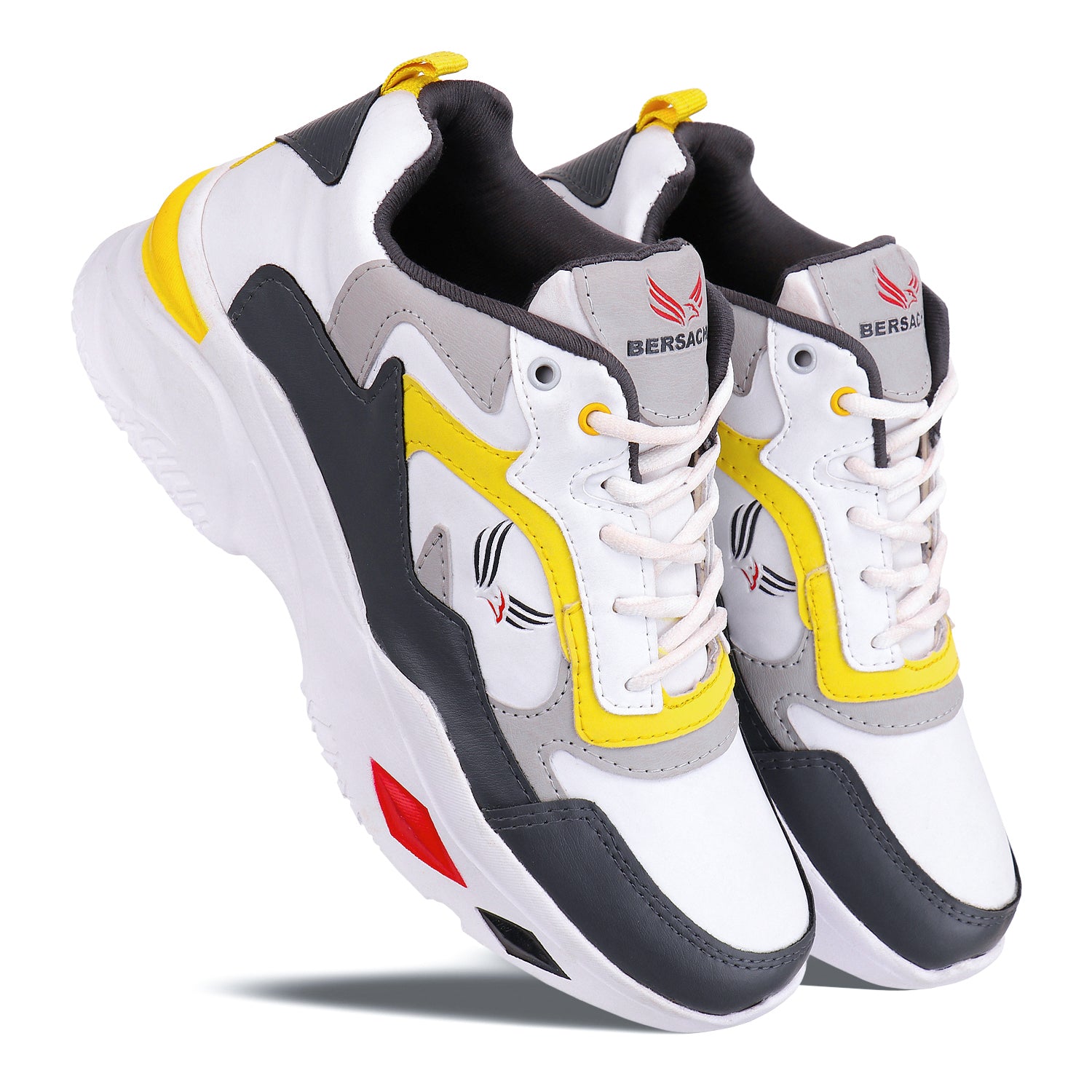 Bersache Lightweight Casual Sneaker Shoes For Men Yellow-9011
