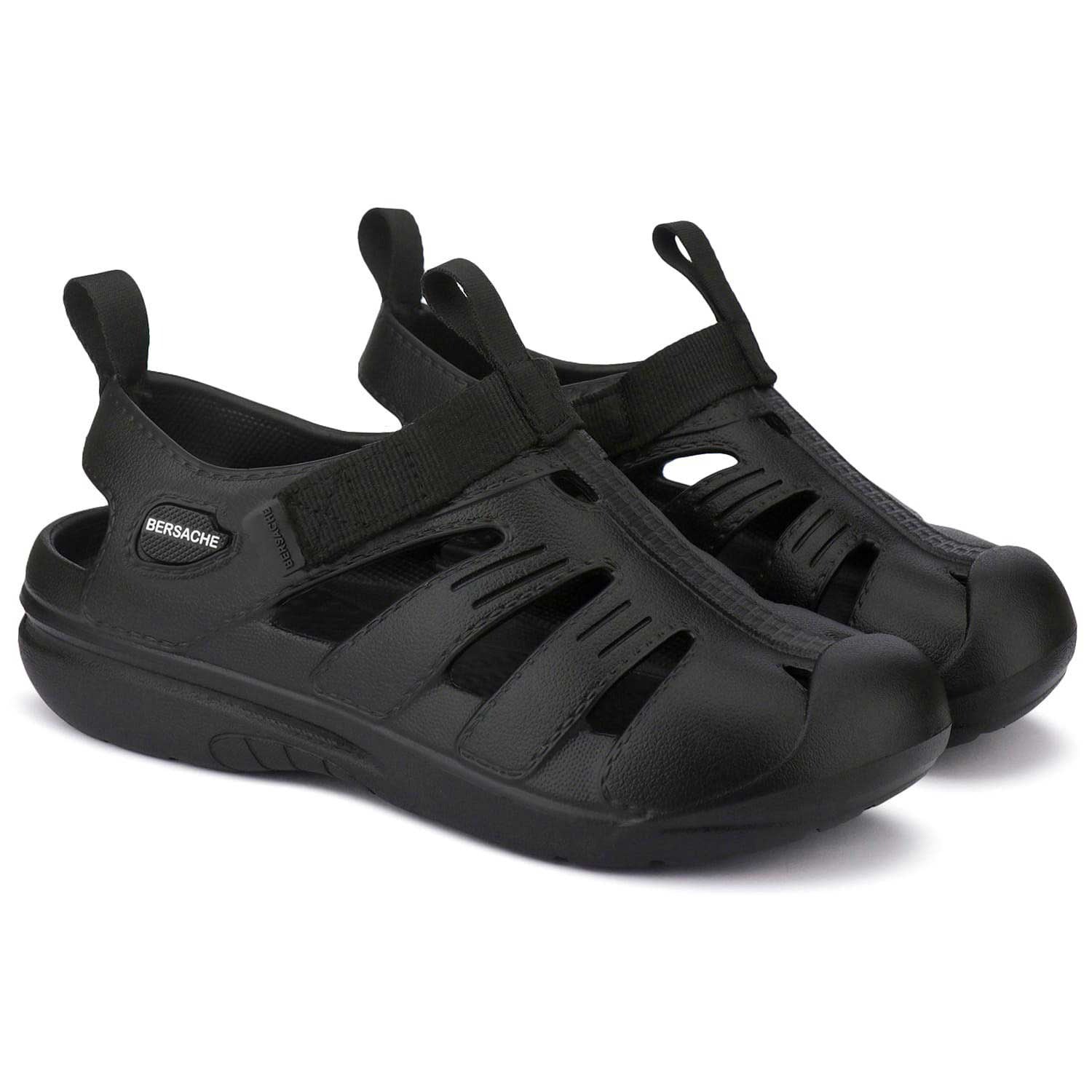 Bersache Extra Soft Classic Casual with Regular wear with Ultra Soft & Flexibility Technology Slipper For Men's & Boy's-Black-6262