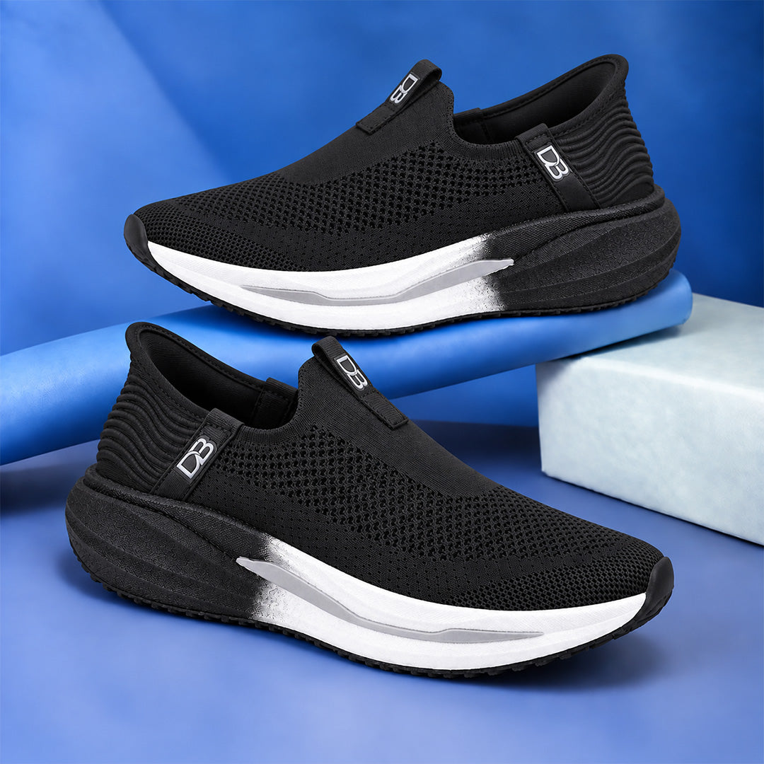 Doctor Bersache Newly Launch Pain Relief Sports Shoes for Men | Diabetic Friendly | Orthopedic Design | Extra Cushioning | Arch Support insole | Black-DB-138