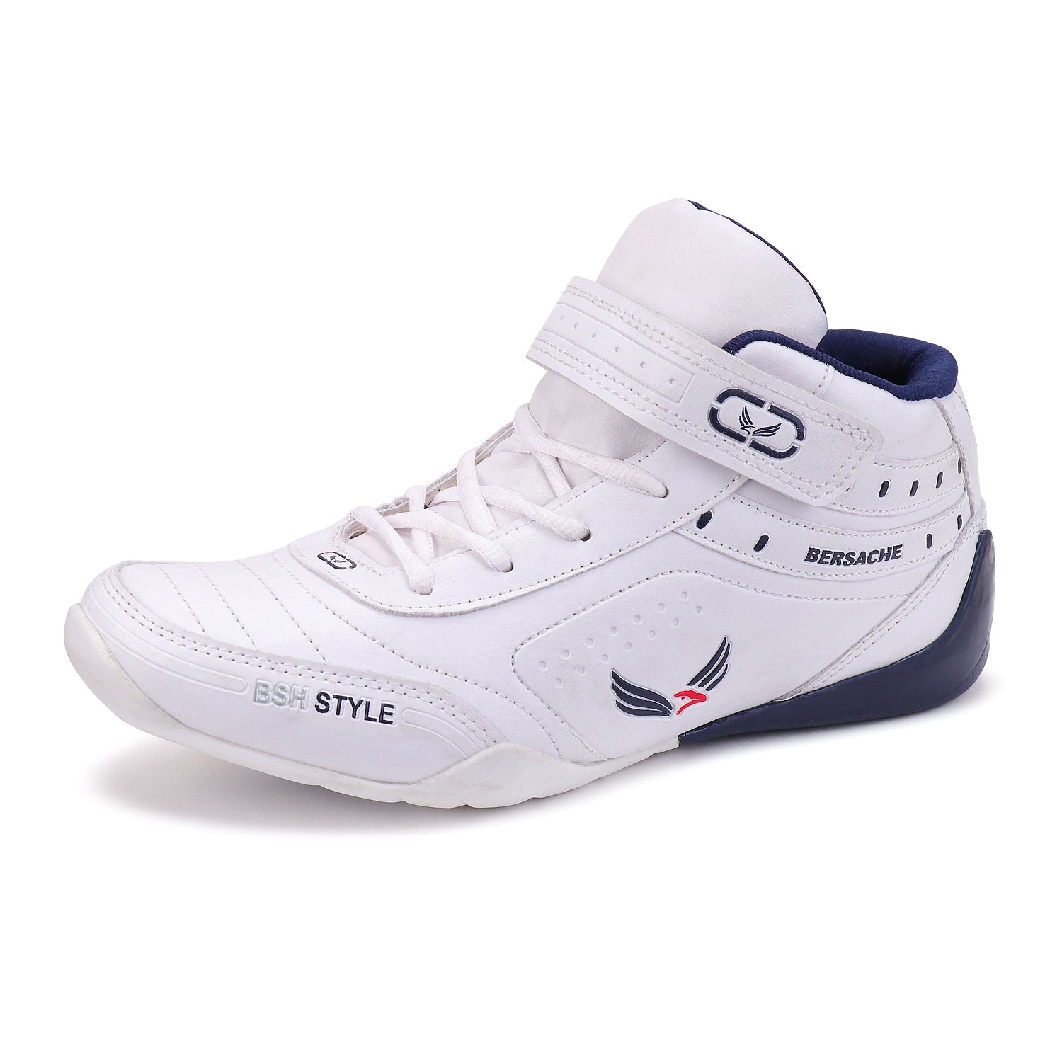 Bersache Lightweight Sports Running Shoes For Men White-9018