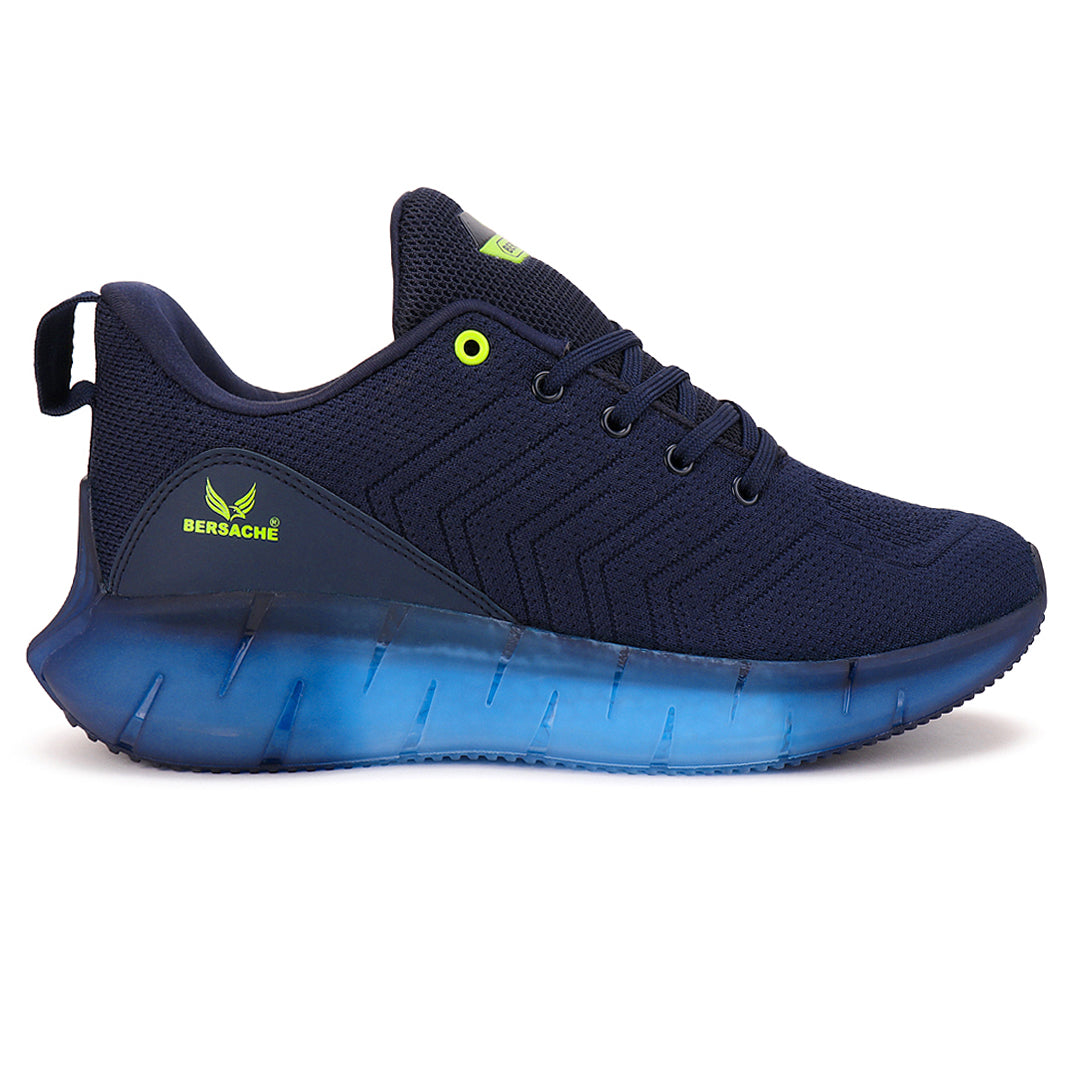 Bersache Lightweight Sports Running Shoes For Men Blue-9024.