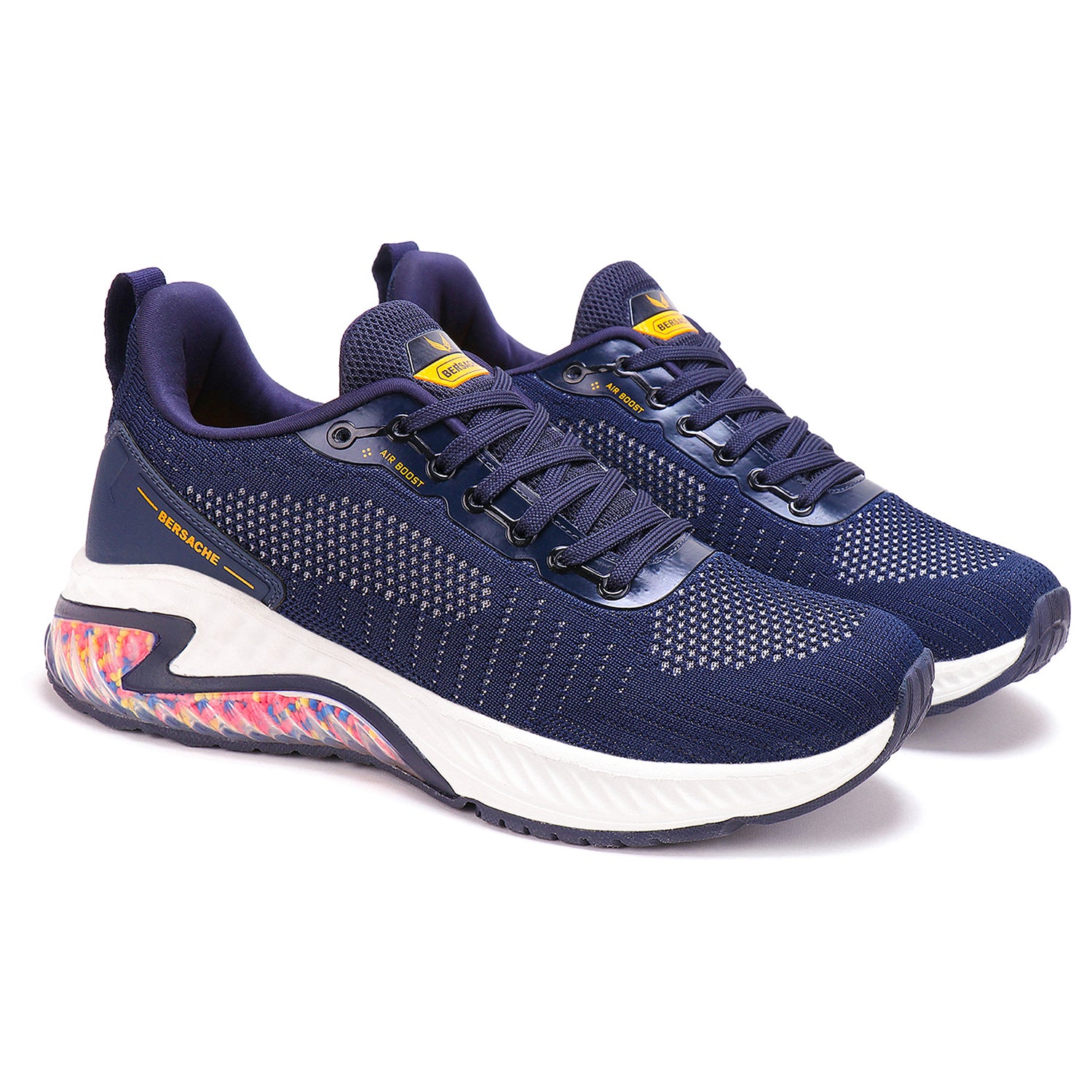 Bersache Lightweight Casual Sneaker Shoes For Men Blue-9042