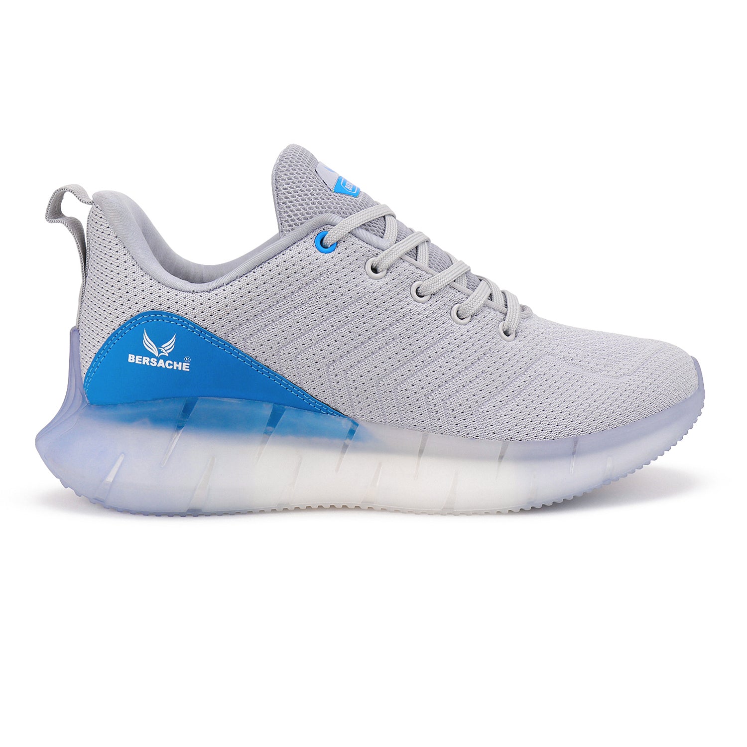 Bersache Lightweight Casual Sneaker Shoes For Men Grey-9022.