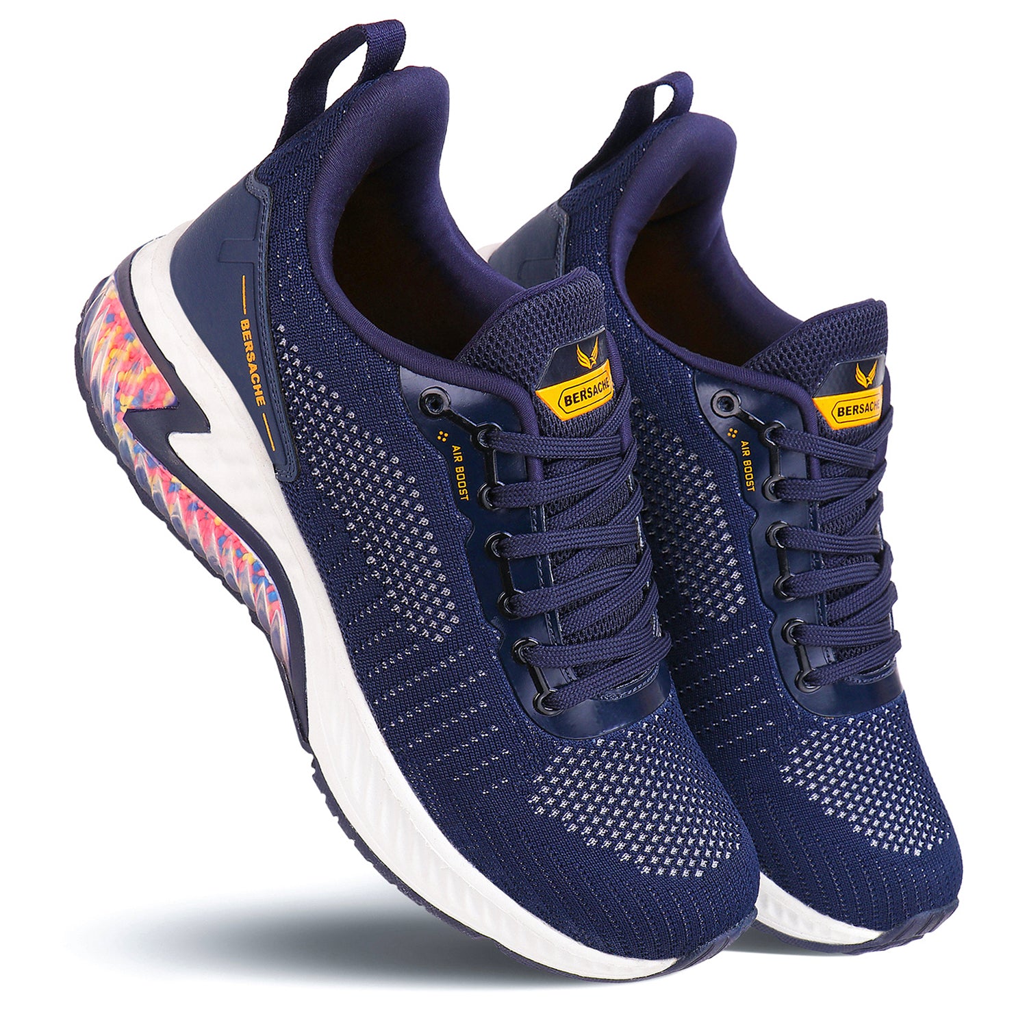 Bersache Lightweight Casual Sneaker Shoes For Men Blue-9042
