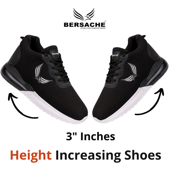 Bersache Casual Shoes For Men (Black) - 9025