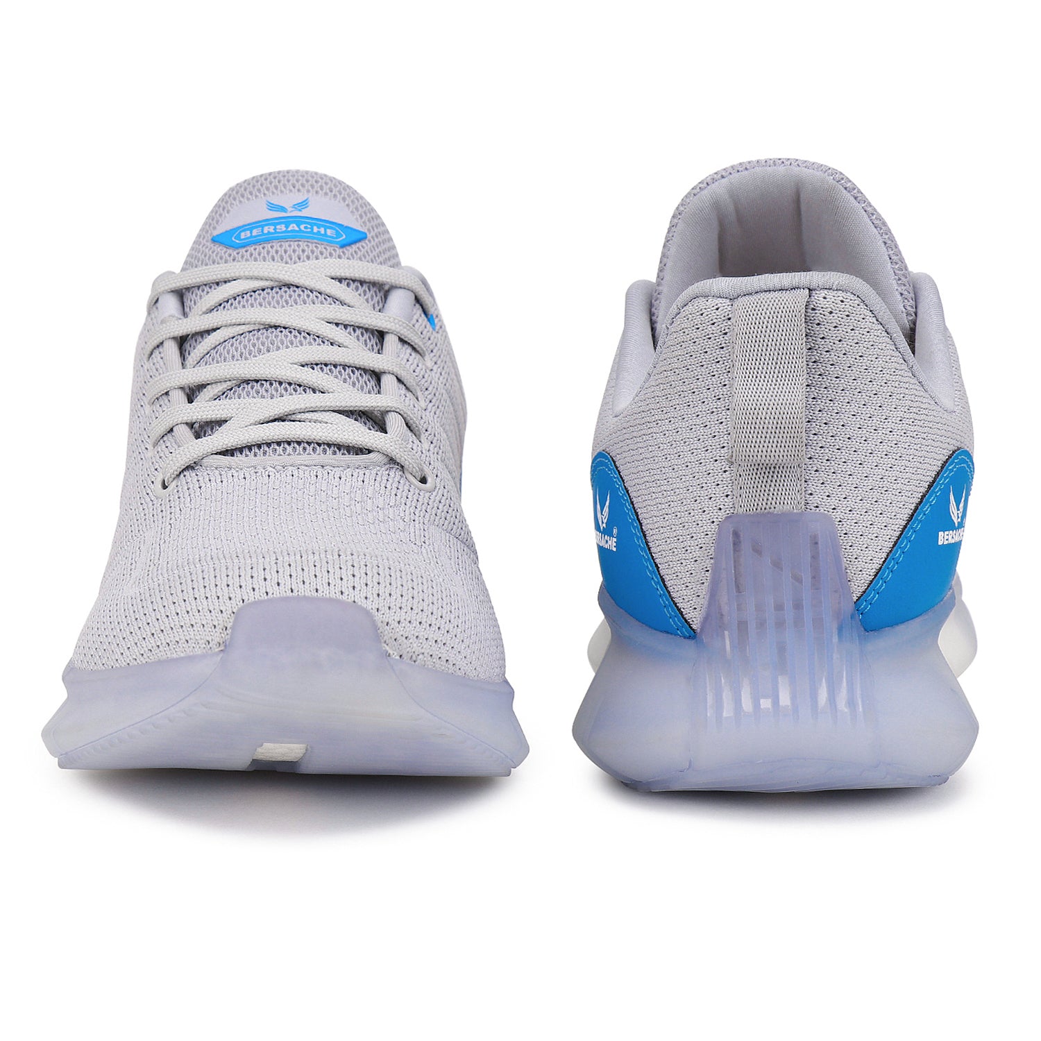 Bersache Lightweight Sports Running Shoes For Men Grey-9022.