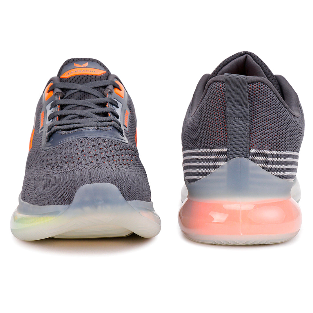 Bersache Lightweight Sports Running Shoes For Men Grey-9029.