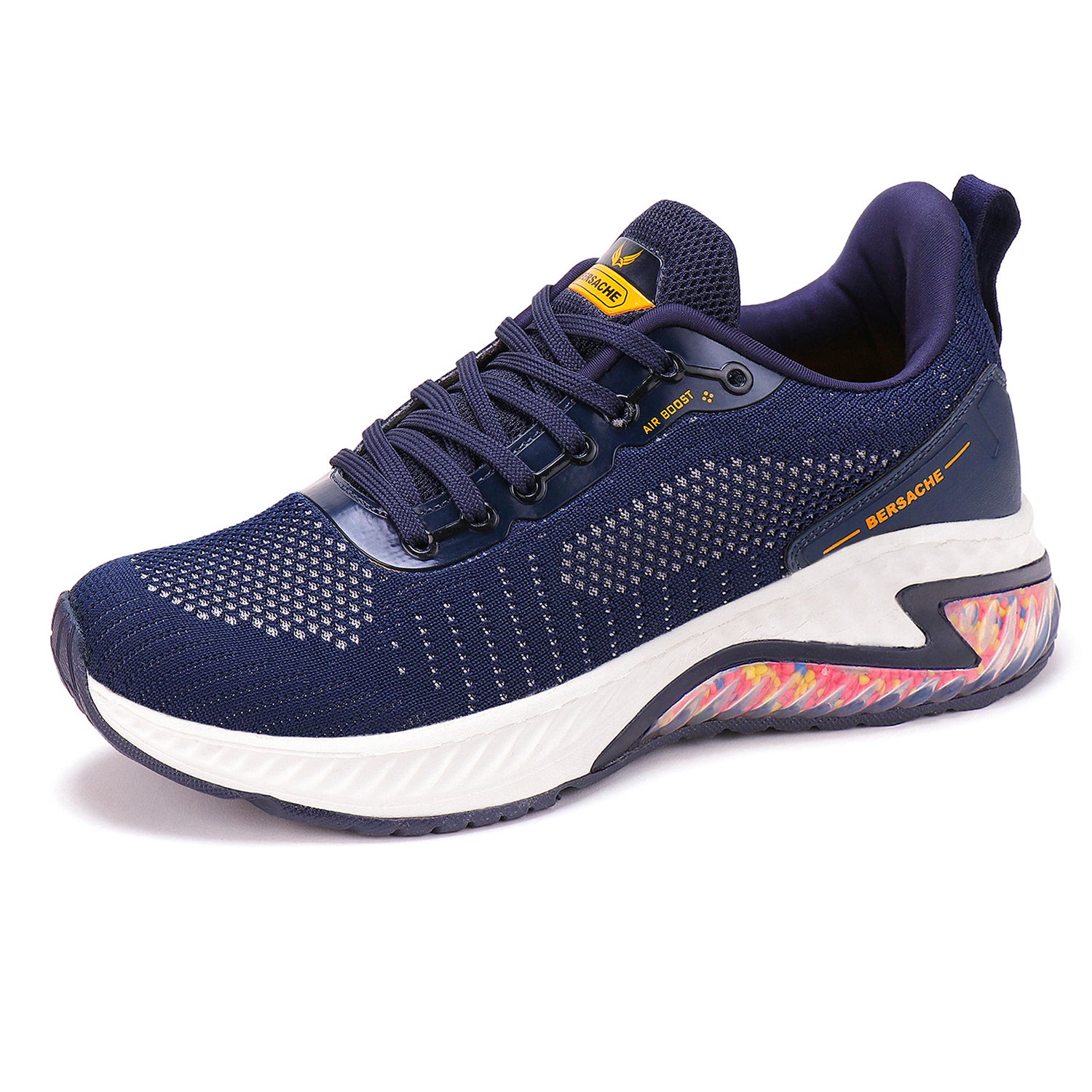 Bersache Lightweight Casual Sneaker Shoes For Men Blue-9042