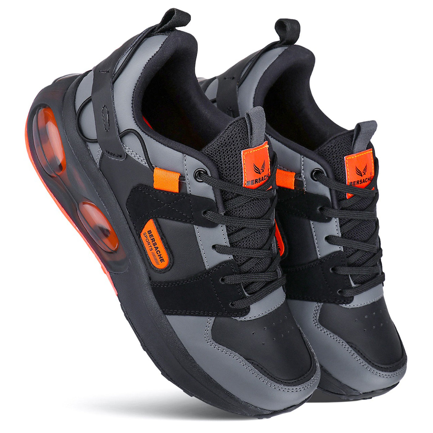 Bersache Casual Shoe With High Quality Sole (Black) - 9046