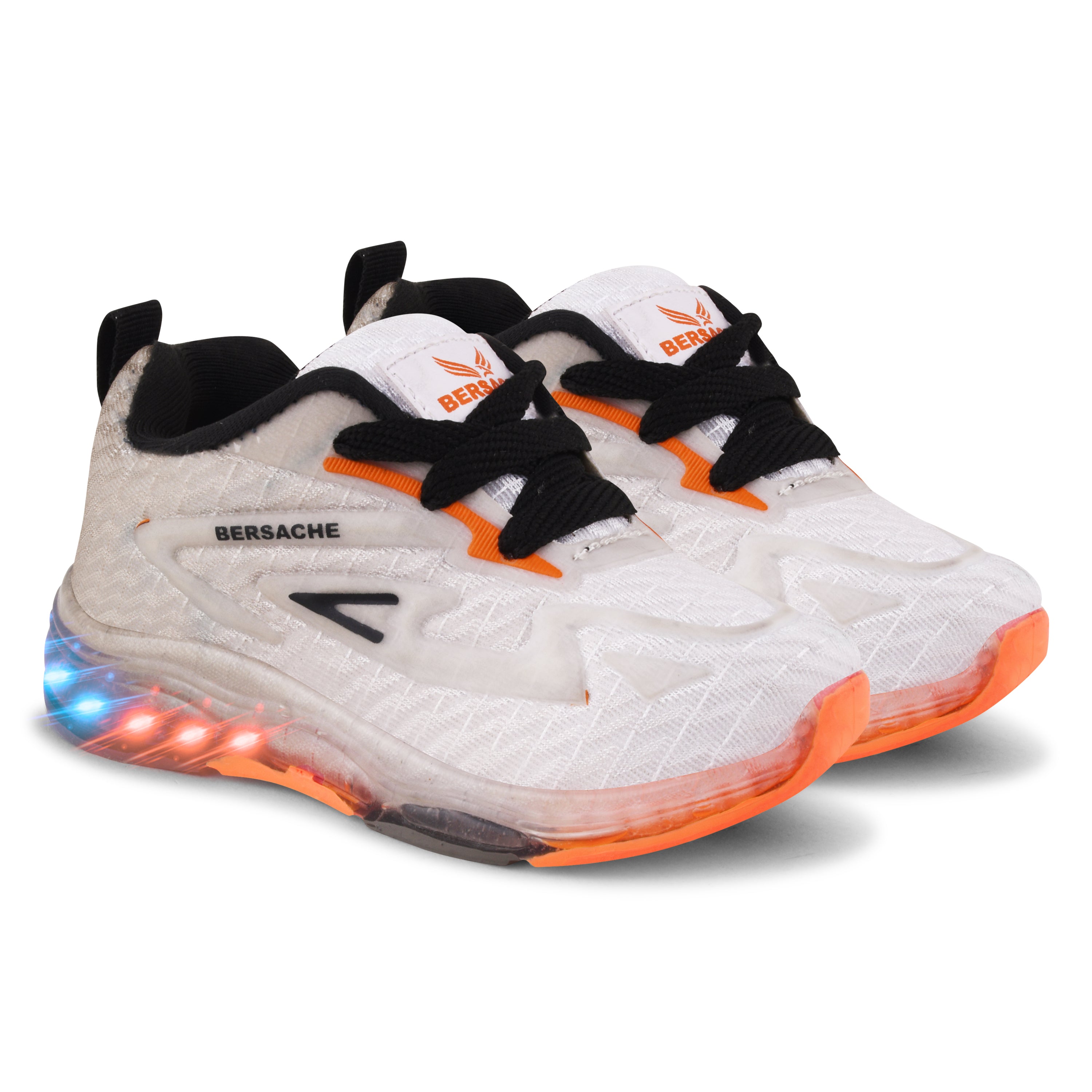 Bersache Premium Sports,walking,Gym,cricket,Trending Running Shoes For Kid's - White -8034.
