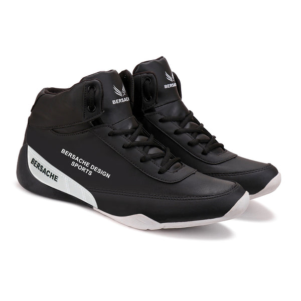 Bersache Lightweight Casual Sneaker Shoes For Men Black-9017